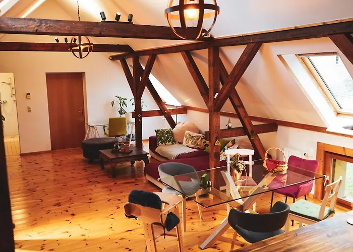 Historisches Retro Loft 70m2 Mit Garten & Seenaehe Daire Schwielowsee