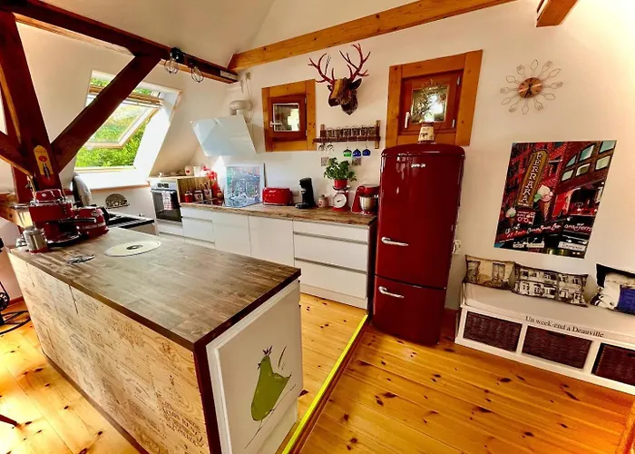 Historisches Retro Loft 70m2 Mit Garten & Seenaehe Daire