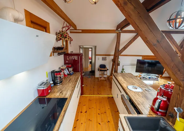 Historisches Retro Loft 70m2 Mit Garten & Seenaehe Daire *
